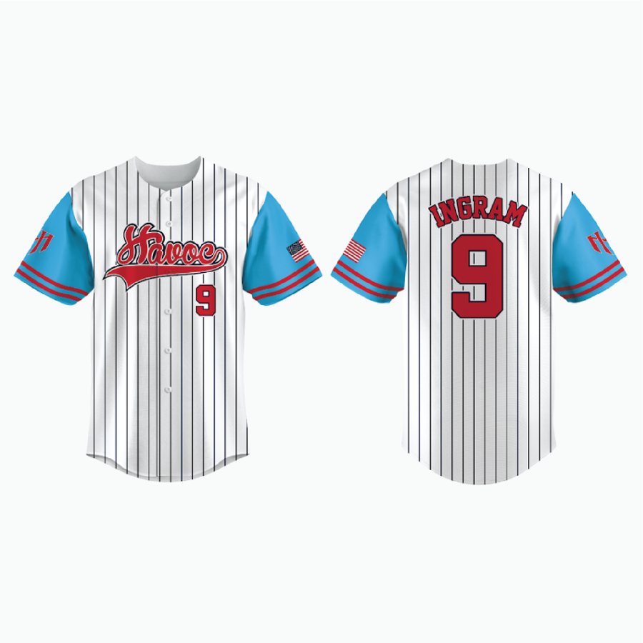 Full-Button Baseball Jersey example 1