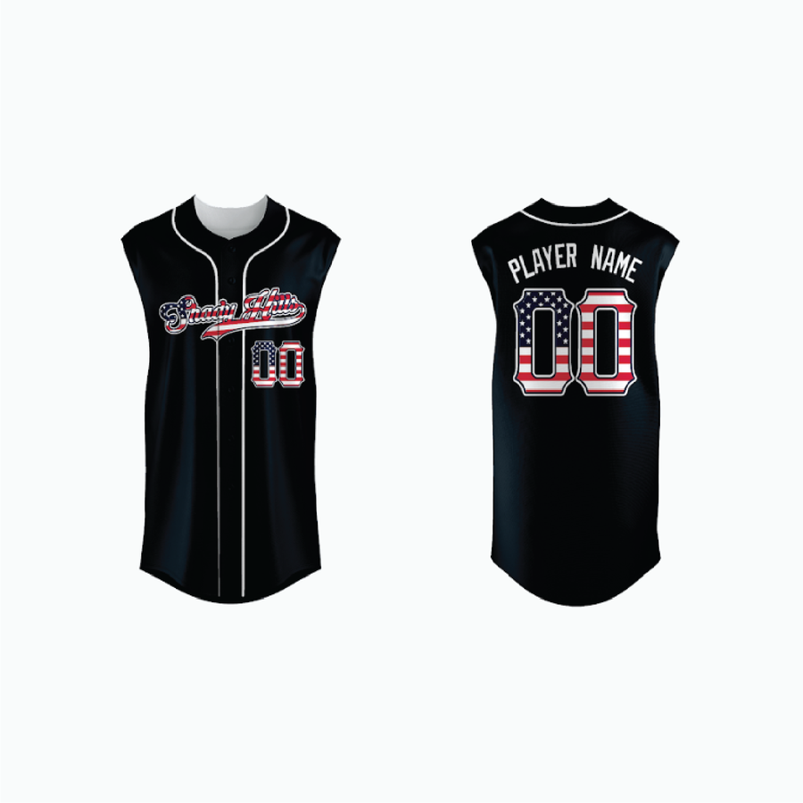 Sleeveless Full-Button Baseball Jersey example 11