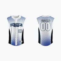 Thumbnail for Pro Sleeveless Full-Button Baseball Jersey example 4
