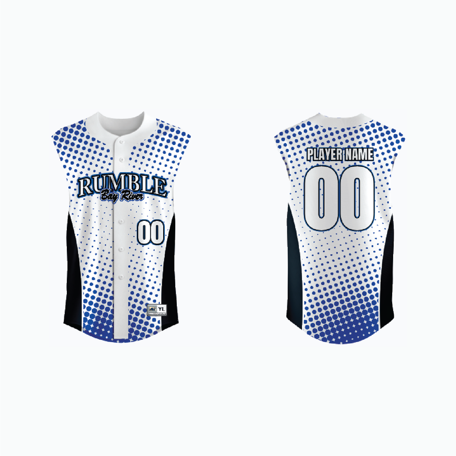 Sleeveless Full-Button Baseball Jersey example 4