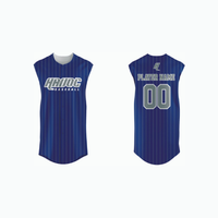 Thumbnail for Sleeveless Full-Button Baseball Jersey example 5