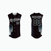 Thumbnail for Sleeveless Full-Button Baseball Jersey example 6