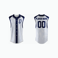 Thumbnail for Sleeveless Full-Button Baseball Jersey example 15