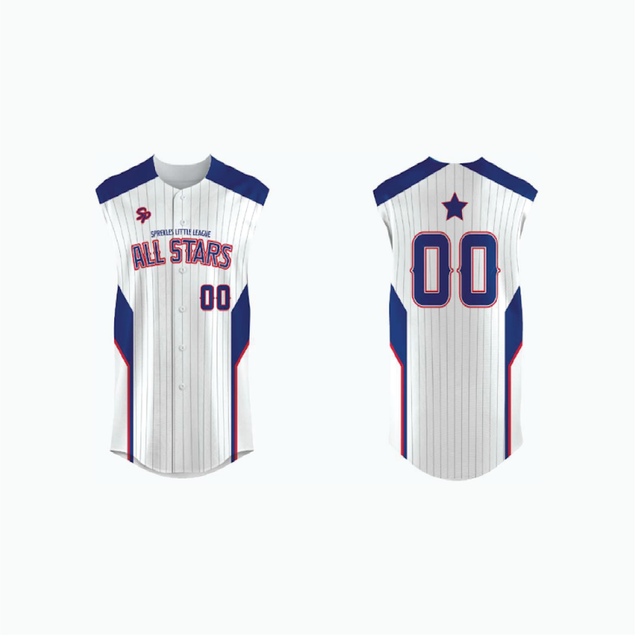 Sleeveless Full-Button Baseball Jersey example 14