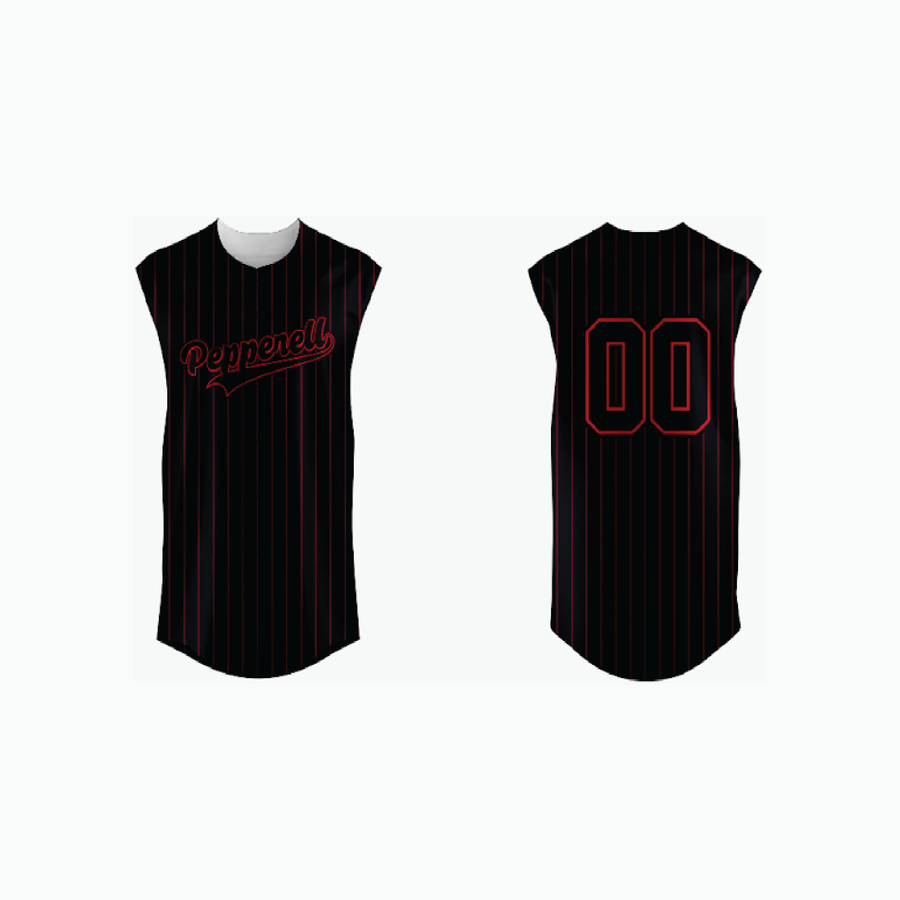 Sleeveless Full-Button Baseball Jersey example 16
