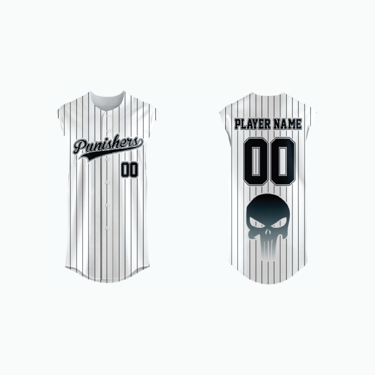 Pro Sleeveless Full-Button Baseball Jersey example 7