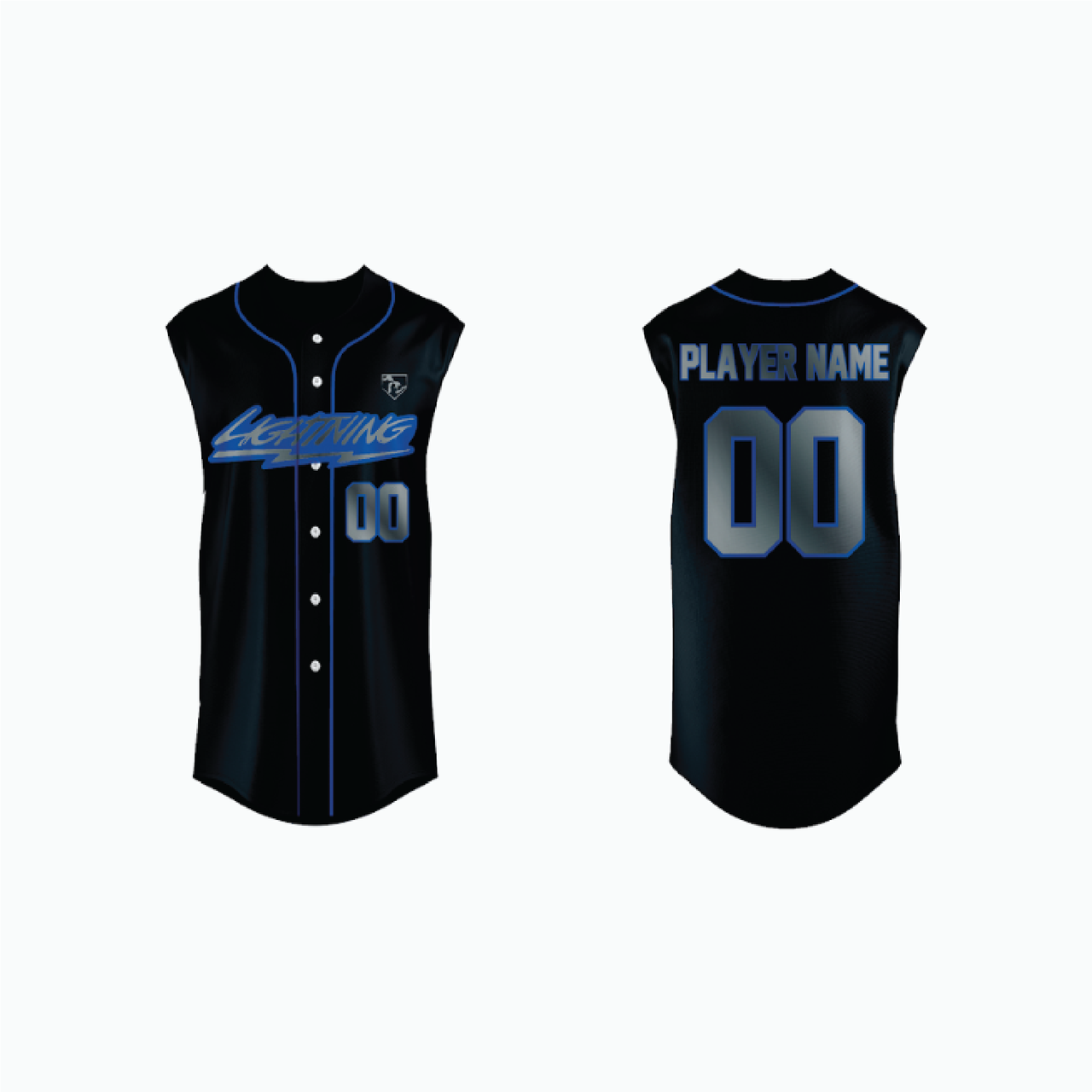 Sleeveless Full-Button Baseball Jersey example 17