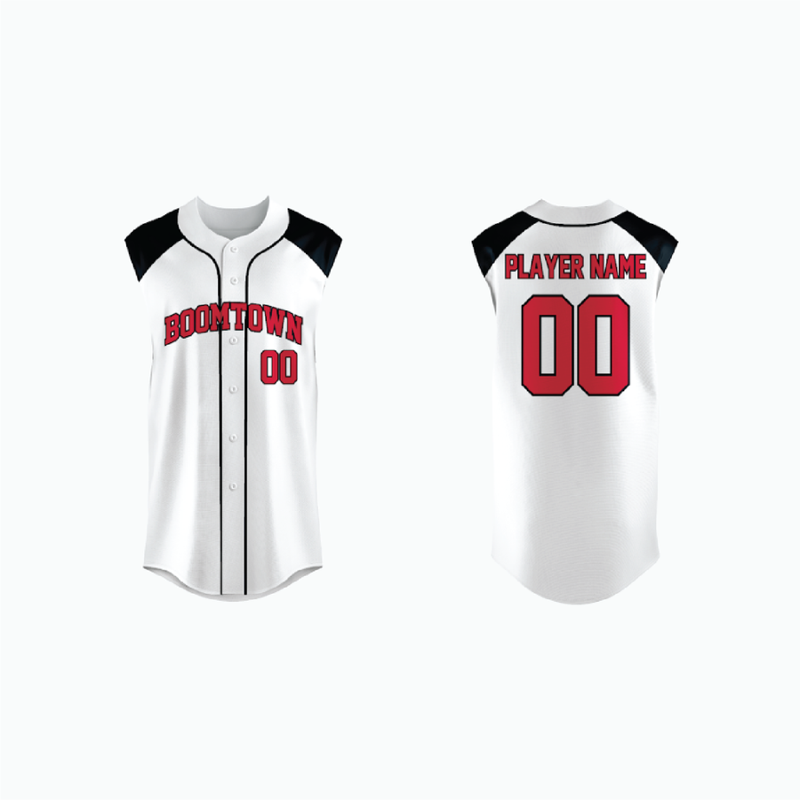 Pro Sleeveless Full-Button Baseball Jersey example 2