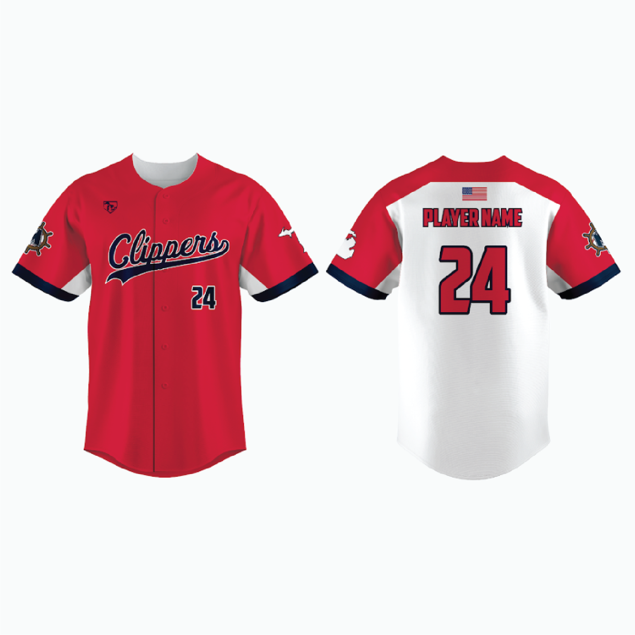 Full-Button Baseball Jersey example 17