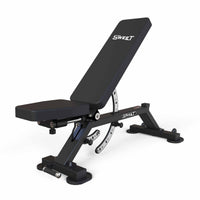 Thumbnail for Black adjustable weight bench with 