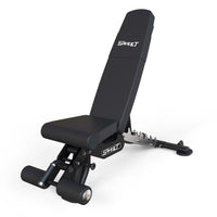 Thumbnail for Black adjustable weight bench with 