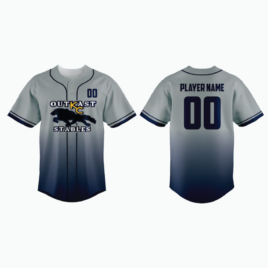 Straight Hem Full-Button Baseball Jersey (Untucked Fit) example 11