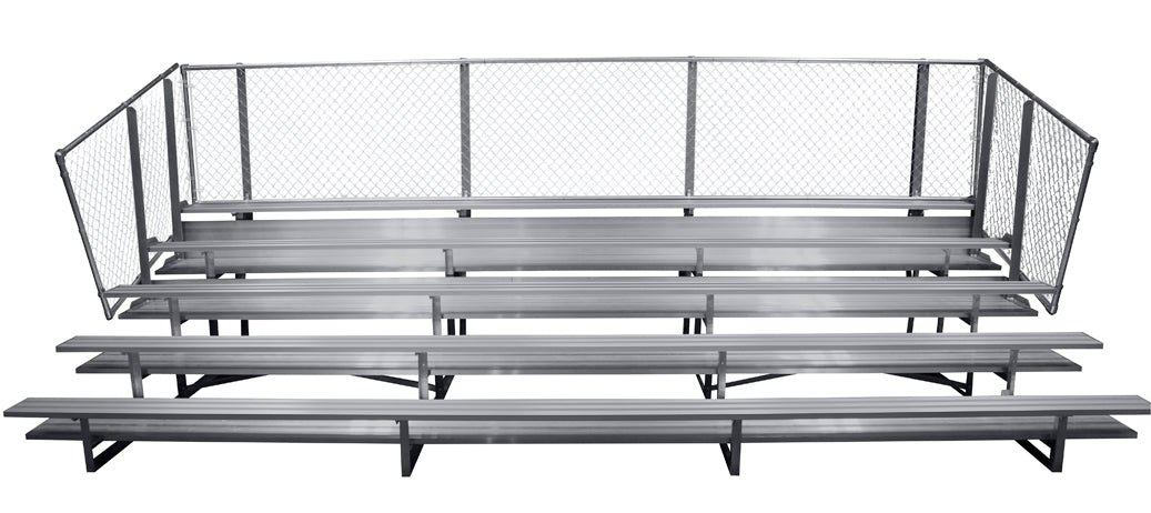 Spectator Stationary 27' Bleacher, 5 Row, Double Foot Plank
