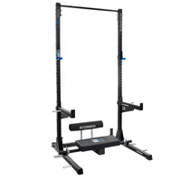 Thumbnail for BC Strength Glute Rack Pro commercial squat stand with thruster attachment