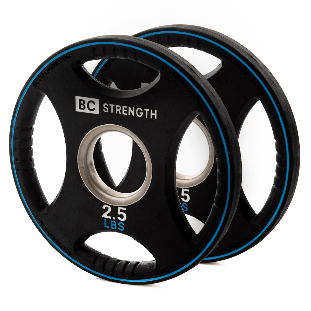 BC Strength 2.5lb Weight Plates, rubber-coated Olympic micro-loading plates sold as a set of two