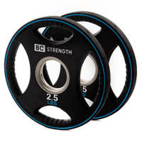 Thumbnail for BC Strength 2.5lb Weight Plates, rubber-coated Olympic micro-loading plates sold as a set of two