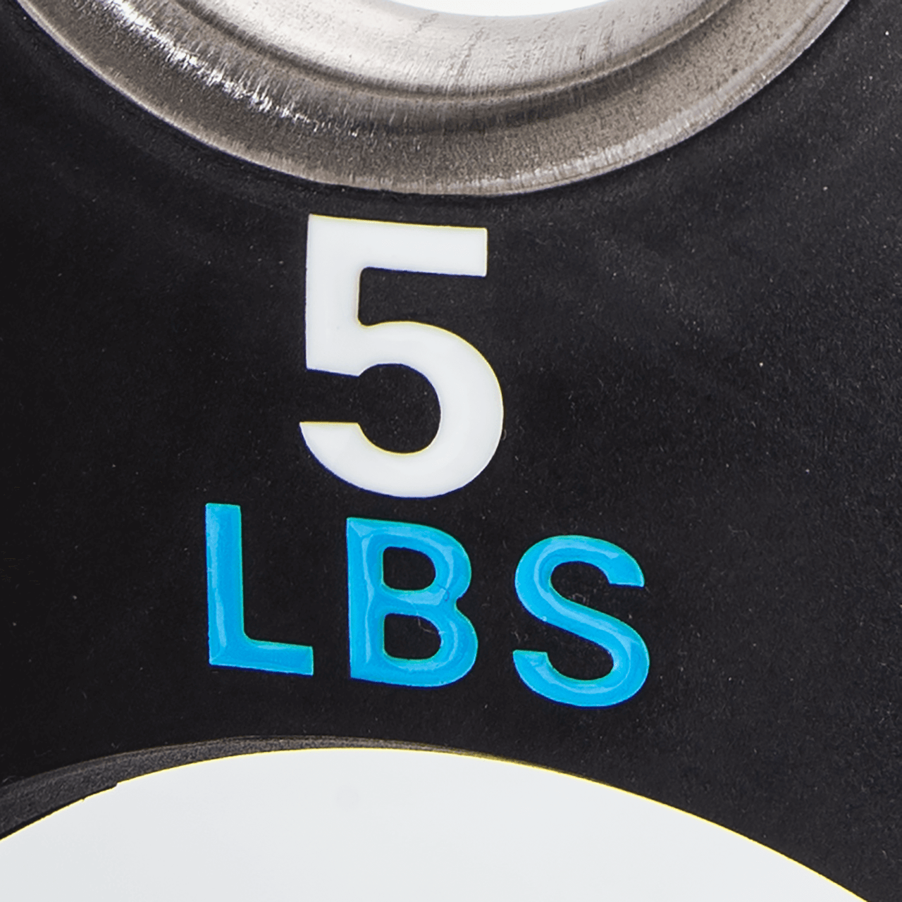 BC Strength 5lb weight plates set of 2 rubber-coated cast iron with quad-grip handles