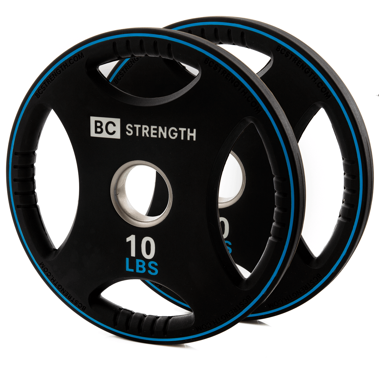 BC Strength 10lb rubber-coated cast-iron weight plates, set of 2