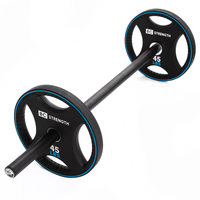 Thumbnail for BC Strength Thruster Bar Lite with 45lb weight plates hip thrust starter package
