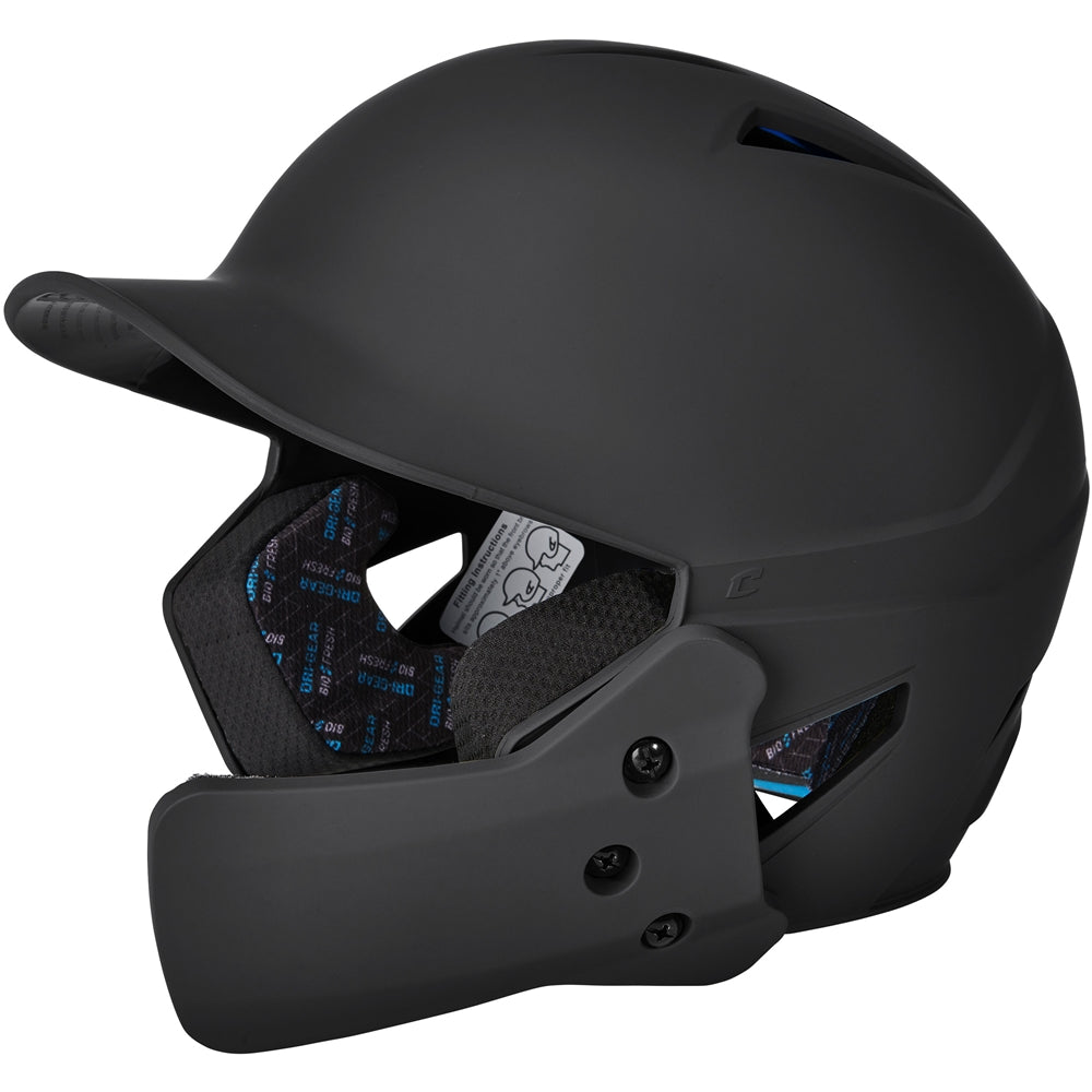 Batting Helmet With Jaw Guard