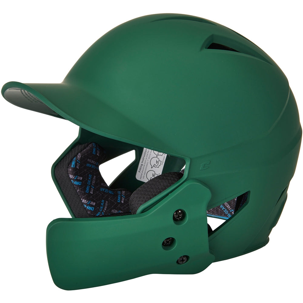 Batting helmet with jaw guard - Forest Green