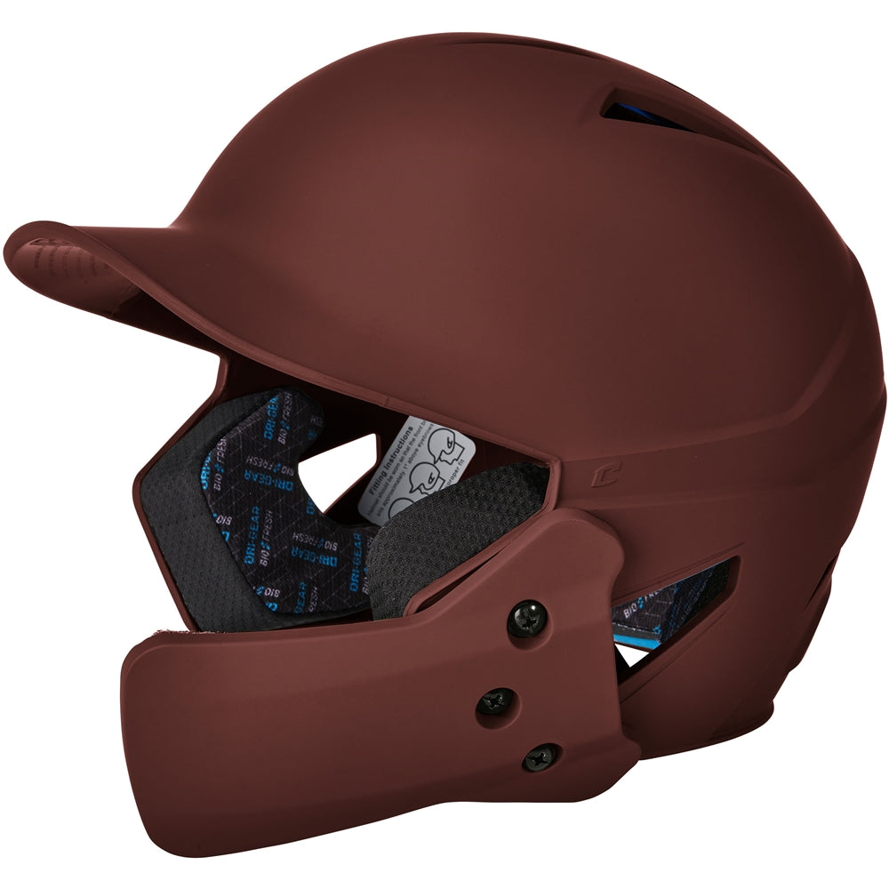 Batting helmet with jaw guard - Maroon