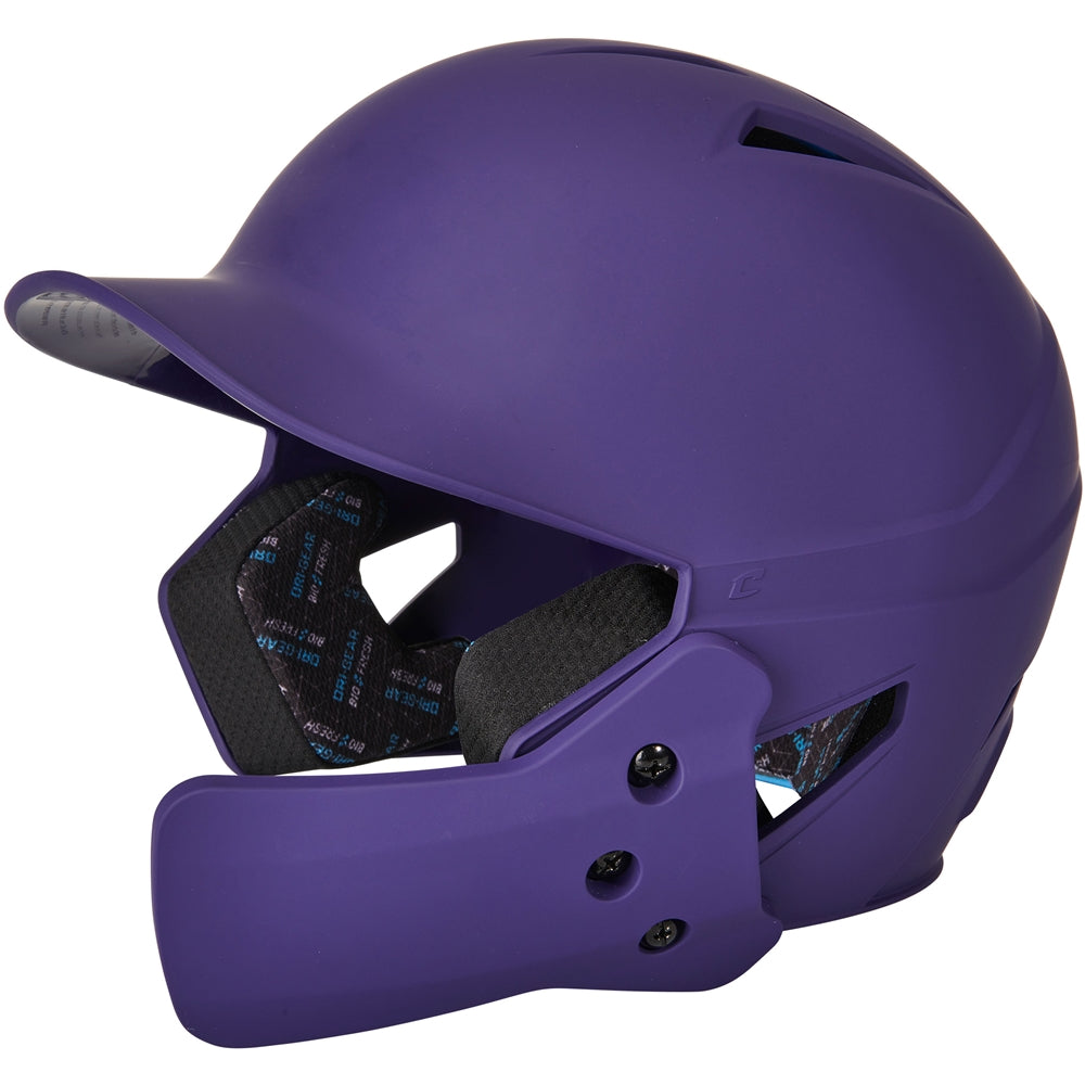 Batting helmet with jaw guard - Purple
