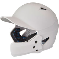 Thumbnail for Batting helmet with jaw guard - White