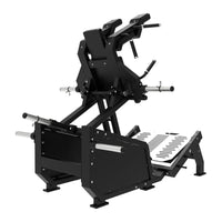 Thumbnail for Excel Glute Line Hack Squat / Front Squat - Muscle D Fitness - Plate Load Squat Machine - Counter Balanced - Plate Storage Pegs