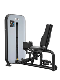 Thumbnail for Black and gray leg workout combo machine with adjustable seat and pin selectorized weight stack.