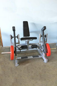 Thumbnail for Power Leverage Iso Lateral Leg Extension - Muscle D Fitness - 11 Gauge Steel