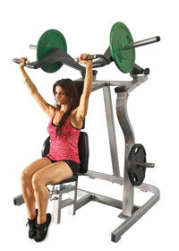 Thumbnail for Power Leverage Iso Lateral Shoulder Press - Muscle D Fitness - Adjustable Seat - Weight Storage Pegs - Plate Load MIlitary Press