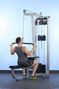 Thumbnail for Dual Function Lat-Low Row Combo - Muscle D Fitness -  Seated - Pin Selectorized - Commercial Grade