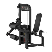 Thumbnail for Black leg extension and curl combo machine with weight stack and adjustable seat.