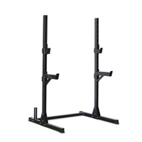 Thumbnail for Compact Squat Stand - Muscle D Fitness - Adjustable Safety Guards - Vertical Bar Storage - Home Gym