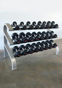 Thumbnail for Three Tier 12 Pairs Dumbbell Rack - Muscle D Fitness - Commercial Grade 3 Tier Dummbbell Rack