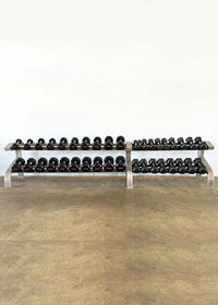 Thumbnail for Two Tier 8 Pairs Dumbbell Rack - Muscle D Fitness - Durable 2 Tier 8 Pair Dumbbell Rack