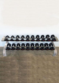 Thumbnail for Two Tier 10 Pairs Dumbbell Rack - Muscle D Fitness - Durable 2 Tier 10 Pairs Dumbbell Rack
