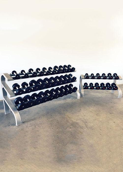 Two Tier 6 Pairs Dumbbell Rack - Muscle D Fitness - Durable 2 Tier 6 Pair Dumbbell Rack