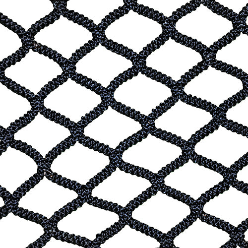 Box Lacrosse Replacement Net - NetX1 - (7mm) Seamless One-Piece Lacrosse Net (4 ft.H x 4 ft.9 in.W x 4 ft.6 in.D) (Black)