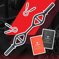Thumbnail for Black multi-grip bar, two spring collars, and two 