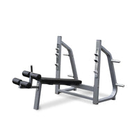Thumbnail for Olympic Decline Bench - Muscle D Fitness - 11 Gauge Steel - Commercial Upholstery - Weight Storage Pegs