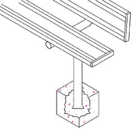 Thumbnail for Player Bench - 7-1/2 ft. - In-Ground (Powder Coated)