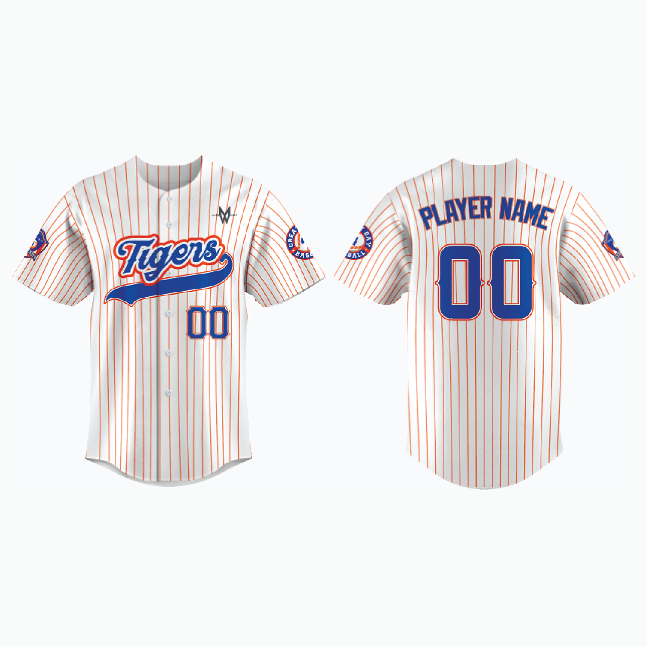 Straight Hem Full-Button Baseball Jersey (Untucked Fit) example 15