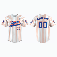 Thumbnail for Straight Hem Full-Button Baseball Jersey (Untucked Fit) example 15