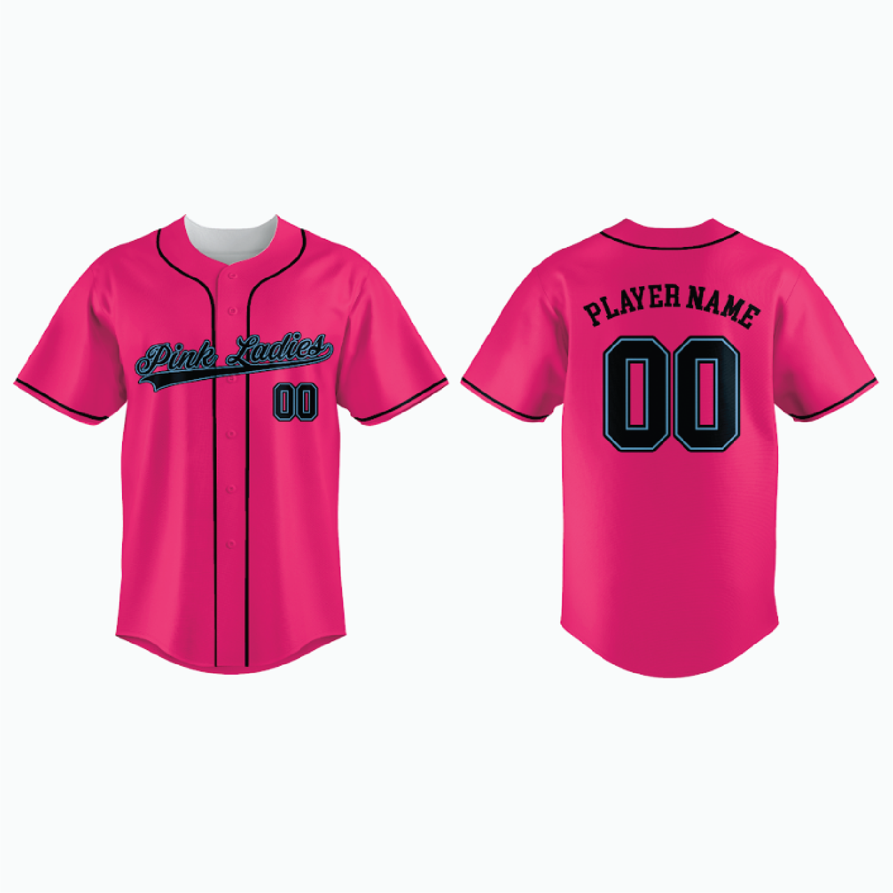 Straight Hem Full-Button Baseball Jersey (Untucked Fit) example 16