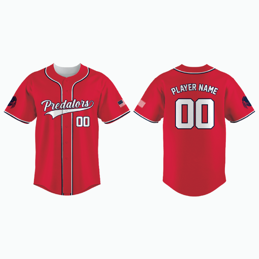 Straight Hem Full-Button Baseball Jersey (Untucked Fit) example 17