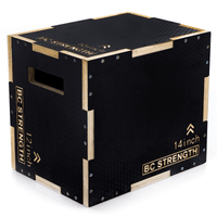 Thumbnail for BC Strength BC Box, three-height plywood training box for straddle lifts and step ups