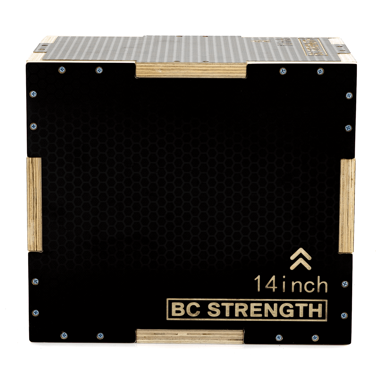 BC Strength BC Box, three-height plywood training box for straddle lifts and step ups