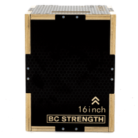 Thumbnail for BC Strength BC Box, three-height plywood training box for straddle lifts and step ups